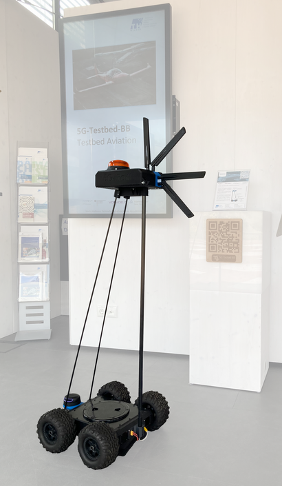 Der Prototyp eines 5G-Rovers in der ScienceBox