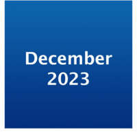 Icon mit weißer Schrift "December 2023" auf blauem Grund
