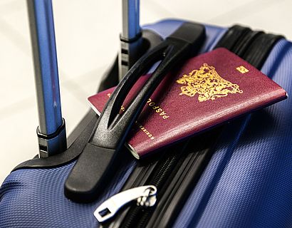 Passport and suitcase