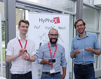 Das HyPhoX-Team Dr. Martin Paul, Dr.-Ing. habil. Patrick Steglich und Christoph Schumann.