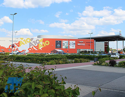 Die Shopping-Mall A10 Center direkt an der Autobahnausfahrt Wildau