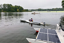 Solarboot auf der Dahme in Wildau