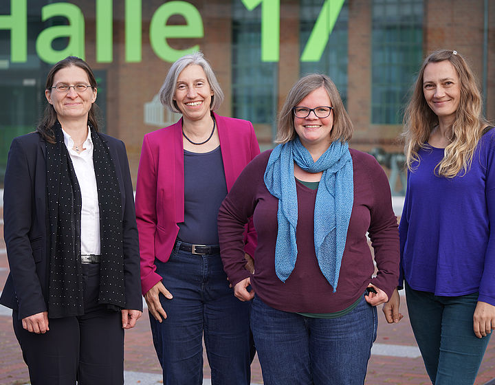 Beate Schappach, Birgit Sellmer, Johanna Gröpler, Susanne Dettmann vom Team des TH College