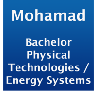 Icon for Physical Technologies and Energy Systems with blue background and white text