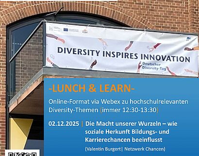 Poster zum Lunch & Learn Event mit Terminankündigung